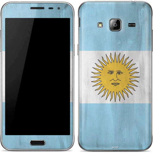 Argentina Flag Distressed Galaxy J3 Skin